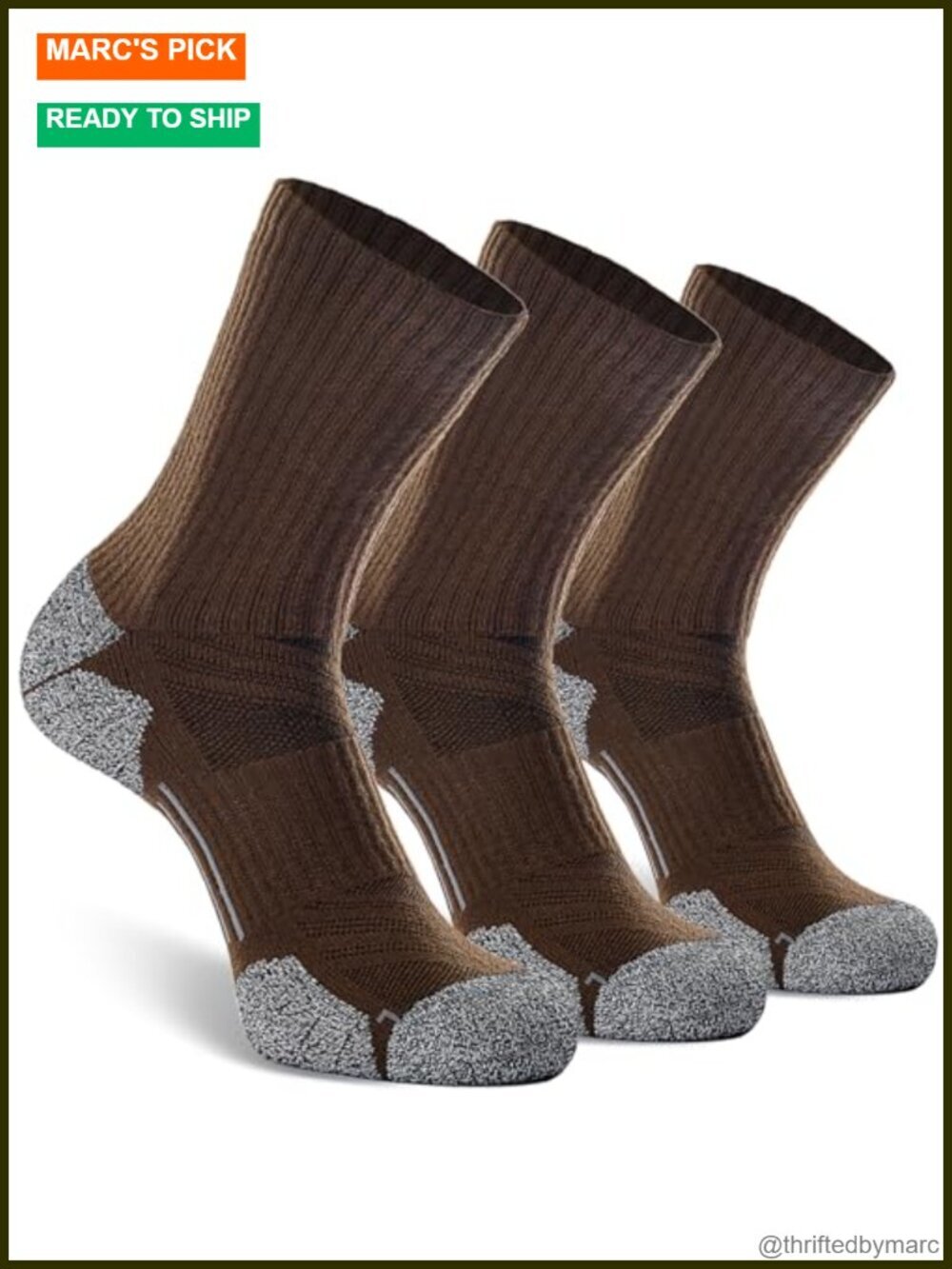 Crew Hiking Socks Cushion Moisture Wicking Arch Compression Boot Socks